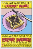 Title: Cheaper than a vegemite sandwich | Date: 2002 | Technique: offset-lithograph, printed in colour, from multiple plates