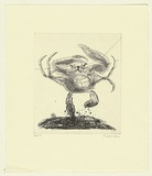 Artist: Law, Roger. | Title: (Dancing crab) | Date: 2004 | Technique: etching and aquatint, printed in black ink, from one plate