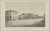 Artist: Cogne, Francois. | Title: Lydiard St, Ballarat West 1859. | Date: 1859 | Technique: lithograph, printed in colour, from two stones (black image, buff tint-stone)