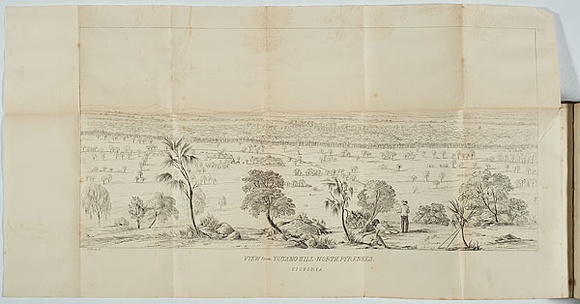Artist: Ham Brothers. | Title: View from Youang Hill, North Pyrenees, Victoria. | Date: 1851 | Technique: engraving, printed in black ink, from one copper plate