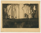 Artist: LONG, Sydney | Title: Pan | Date: 1919 | Technique: line-etching and aquatint, printed in black ink, from one copper plate | Copyright: Reproduced with the kind permission of the Ophthalmic Research Institute of Australia