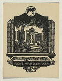 Artist: FEINT, Adrian | Title: Bookplate: Mary Michell Higgin. | Date: 1944 | Technique: wood-engraving, printed in black ink, from one block | Copyright: Courtesy the Estate of Adrian Feint