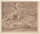 Artist: Hinder, Frank. | Title: River bank [verso] | Date: 1947 | Technique: lithograph, printed in brown ink, from one stone