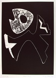 Artist: King, Inge. | Title: Rebel angel I | Date: 1998, August | Technique: linocut, printed in black ink, from one block