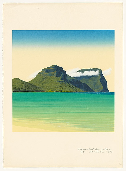 Artist: b'Rose, David.' | Title: b'Lagoon - Lord Howe Island' | Date: 1979 | Technique: b'screenprint, printed in colour, from multiple stencils'