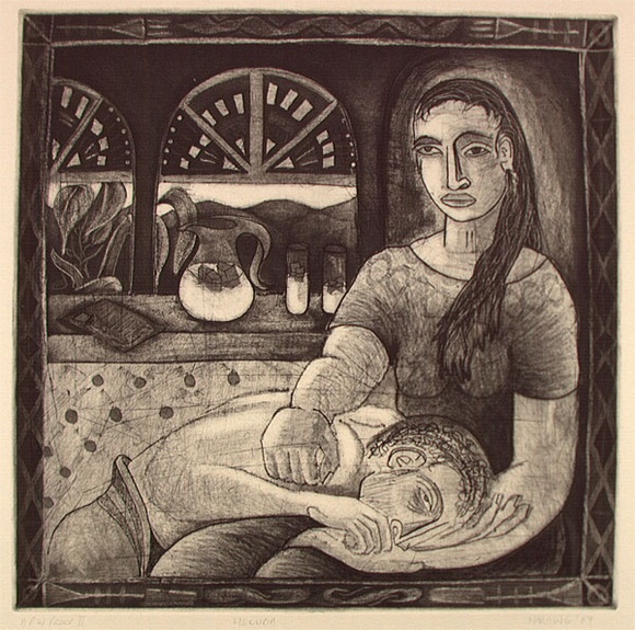 Artist: b'Harding, Richard.' | Title: b'Hecuba' | Date: 1989 | Technique: b'lithograph, printed in black ink, from one stone'