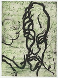 Artist: b'PARR, Mike' | Title: b'Stick into eye, # 9' | Date: 1993 | Technique: b'etching and aquatint, printed in colour, from two plates'