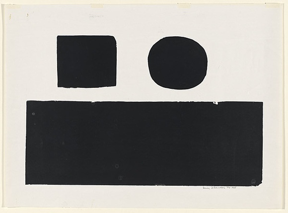 Artist: b'Salkauskas, Henry.' | Title: b'not titled' | Date: 1965 | Technique: b'screenprint, printed in black ink, from one stencil' | Copyright: b'\xc2\xa9 Eva Kubbos'