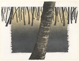 Artist: EWINS, Rod | Title: Black Sand Beach. | Date: 1990, January | Technique: spray-can aquatint, printed in black ink, from one steel plate, and cardboard relief