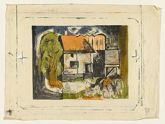 Title: b'House' | Date: c.1958 | Technique: b'lithograph, printed in colour, from five plates'