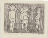 Artist: Rooney, Robert. | Title: Stand | Date: 1956 | Technique: soft-ground etching and aquatint, printed in warm black ink, from one plate | Copyright: © the artist