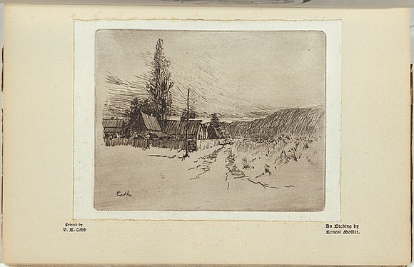 Artist: b'Moffitt, Ernest.' | Title: b'An old farm.' | Date: 1899 | Technique: b'etching, printed in brown ink with plate-tone, from one copper plate' | Copyright: b'Courtesy of the National Library of Australia'