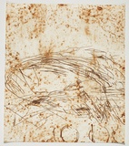 Artist: b'PARR, Mike' | Title: b'Alphabet/Haemorrhage.' | Date: 1992-93 | Technique: b'etching, printed in red ochre ink, from one plate'