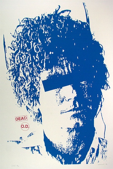 Artist: b'Durrant, Ivan.' | Title: b'not titled [Brett Whiteley - blue]' | Date: 1992, August | Technique: b'screenprint, printed in colour, from multiple screens'