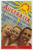 Title: b'Follow the sun 1938. Australia. 150th Anniversary celebrations, Sydney.' | Date: 1937 | Technique: b'photo-lithograph, printed in colour, from multiple plates'