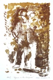 Artist: NICOLSON, Noel | Title: Figures in the vineyard | Date: 1997, July | Technique: lithograph, printed in colour, from multiple stones