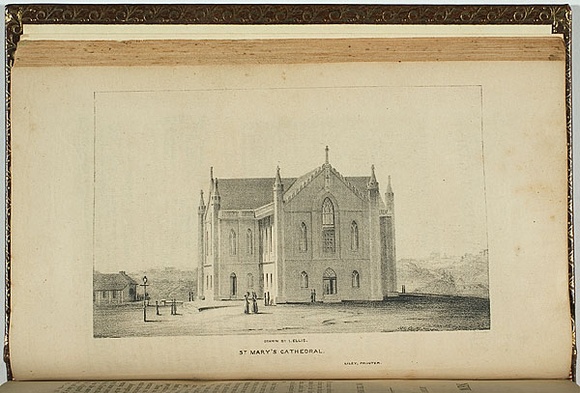 Title: bSt Mary's Cathedral. | Date: 1843 | Technique: b'lithograph, printed in black ink, from one stone'