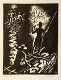 Artist: b'Hawkins, Weaver.' | Title: b'Tahiti (3)' | Date: 1934 | Technique: b'woodcut, printed in black ink, from one block' | Copyright: b'The Estate of H.F Weaver Hawkins'