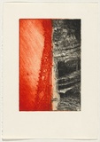 Artist: ARNOLD, Raymond | Title: Artificial nature I. | Date: c.1993 | Technique: etching, printed in red and black ink, from two plates