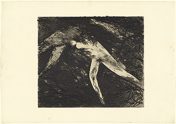 Artist: b'BOYD, Arthur' | Title: b'Dark joined figures.' | Date: (1962-63) | Technique: b'etching and aquatint, printed in black ink, from one plate' | Copyright: b'Reproduced with permission of Bundanon Trust'