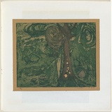 Artist: Pugh, Clifton. | Title: not titled. | Date: 1971 | Technique: etching, printed in colour using the oil viscosity technique, from one plate