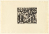 Artist: b'Halpern, Stacha.' | Title: b'not titled [Figure]' | Date: (1956-58) | Technique: b'etching, printed in black ink, from one plate'