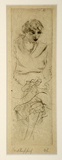 Artist: Evergood, Miles. | Title: Etude. | Date: c.1930 | Technique: etching, printed in black ink, from one plate