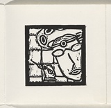 Title: I am [page 3] | Date: 2000 | Technique: linocut, printed in black ink, from one block