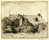 Artist: Farmer, John. | Title: McCelland Studio, Frankston. | Date: c.1967 | Technique: etching, printed in brown ink with plate-tone, from one plate