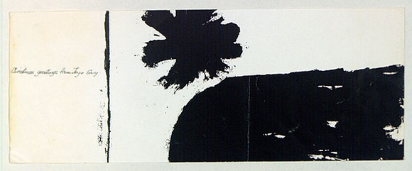 Artist: b'Warren, Guy.' | Title: b'not titled [Christmas card to Daniel Thomas].' | Date: c.1962 | Technique: b'screenprint, printed in black ink, from one stencil'