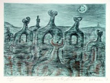 Artist: b'Muru, Selwyn.' | Title: b'Nga Tuupuna Ote Whenua' | Date: 1990 | Technique: b'lithograph, printed in colour, from multiple stones'