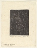 Artist: b'EWINS, Rod' | Title: b'Apres le bain; femme dartist.' | Date: 1965 | Technique: b'line-engraving, printed in relief in black ink, from one copper plate'