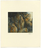 Title: Meteora | Date: 1991 | Technique: etching, printed in blue and orange ink, from one plate