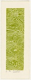 Artist: Clarmont, Sammy. | Title: Turtles swimming | Date: 1997, November | Technique: linocut, printed in green ink, from one block