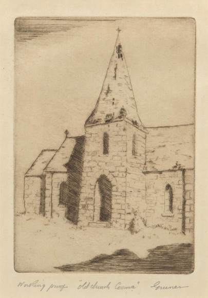 Artist: Gruner, Elioth. | Title: Old church, Cooma. | Date: 1925 (about)