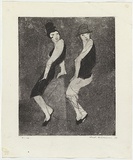 Artist: b'WILLIAMS, Fred' | Title: b'The boy friend.' | Date: 1955-56 | Technique: b'etching, aquatint, engraving and drypoint, printed in black ink, from one copper plate' | Copyright: b'\xc2\xa9 Fred Williams Estate'