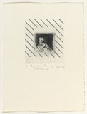 Artist: b'Todd, Geoff.' | Title: b'Portrait of a photo of Peter Timms number 1' | Date: 1978 | Technique: b'etching and aquatint; screenprint' | Copyright: b'This work appears on screen courtesy of the artist and copyright holder'