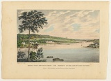 Artist: b'Lycett, Joseph.' | Title: b'Kissing Point, New South Wales, the property of the late Mr James Squires.' | Date: 1 July 1824 | Technique: b'lithograph, printed in black ink, from one stone; hand-coloured'