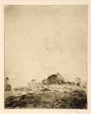 Artist: Boyd, Penleigh. | Title: (Haystack). | Date: c.1921 | Technique: drypoint, printed in warm brown ink, from one plate