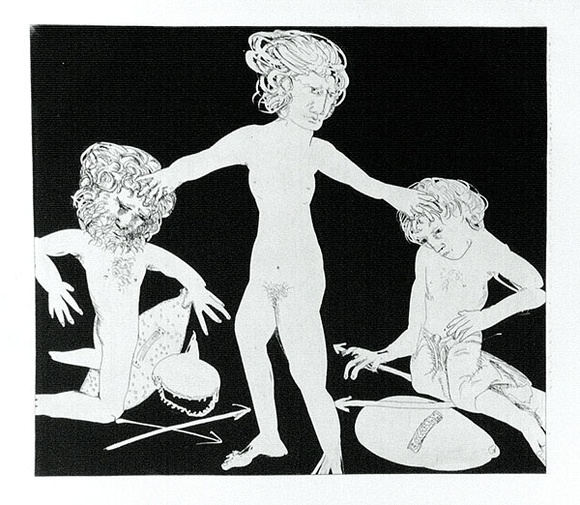 Artist: b'BOYD, Arthur' | Title: b'Lysistrata to the Spartan and Athenian.' | Date: 1970 | Technique: b'etching and aquatint, printed in black ink, from one plate' | Copyright: b'Reproduced with permission of Bundanon Trust'