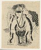 Artist: b'Bainbridge, John.' | Title: b'(Men moving load).' | Date: (1939-59) | Technique: b'lithograph'