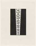 Artist: Groblicka, Lidia. | Title: Point of view | Date: 1988 | Technique: woodcut, printed in black ink, from one block