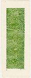 Artist: Clarmont, Sammy. | Title: Turtles swimming | Date: 1997, November | Technique: linocut, printed in green ink, from one block