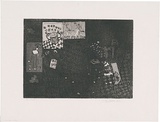 Artist: b'WALKER, Murray' | Title: b'Once upon a time.' | Date: 1970 | Technique: b'etching and aquatint, printed in brown-black ink, from one plate'