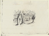 Artist: b'Jack, Kenneth.' | Title: b'Old Houses, Eastern Hill' | Date: 1954 | Technique: b'lithograph, printed in black ink, from one zinc plate' | Copyright: b'\xc2\xa9 Kenneth Jack. Licensed by VISCOPY, Australia'