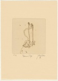 Artist: b'Olsen, John.' | Title: b'Pelicans, Lake Eyre' | Date: 1976 | Technique: b'etching, printed in brown ink with plate-tone, from one plate' | Copyright: b'\xc2\xa9 John Olsen. Licensed by VISCOPY, Australia'