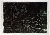 Artist: Gilbert, Kevin. | Title: Christmas Eve in the land of the dispossessed | Date: 1968 | Technique: linocut, printed in black ink, from one block