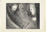 Artist: b'BOYD, Arthur' | Title: b'St Francis removing the rosary.' | Date: (1965) | Technique: b'lithograph, printed in black ink, from one plate' | Copyright: b'Reproduced with permission of Bundanon Trust'