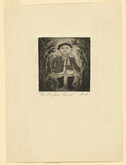 Artist: b'Wienholt, Anne.' | Title: b'The English child' | Date: 1947 | Technique: b'engraving, etching and aquatint, printed in black ink, from one copper plate'