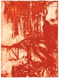 Title: b'Shallow grave 1 [panel 2]' | Date: 2000 | Technique: b'liftground aquatint, printed in red ink, from one copper plate'